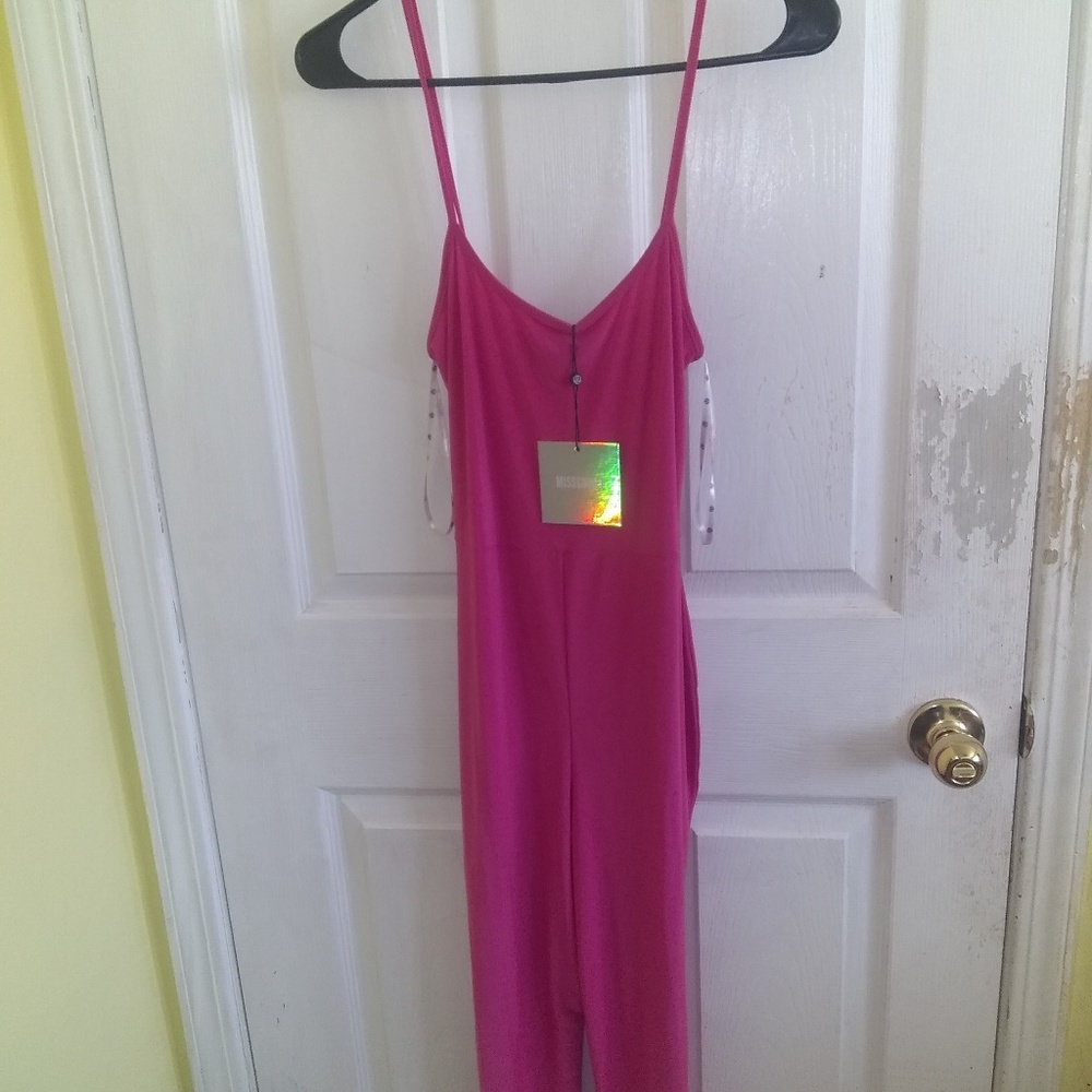 Missguided pink unitard jumpsuit